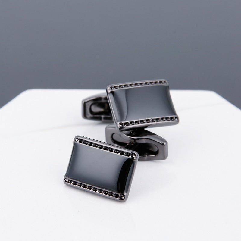 Mens Cufflinks Grey Stud