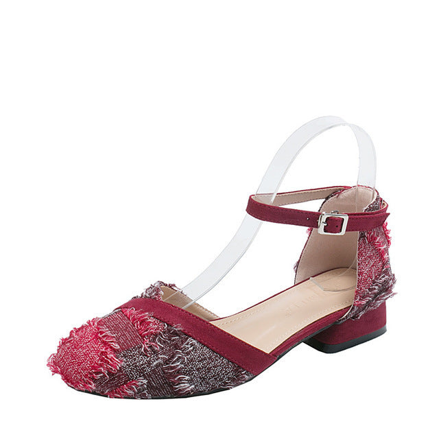 Womens Ankle Strap Dorsay Heels