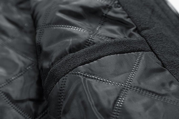 Men's Collar Double Zipper Jacket