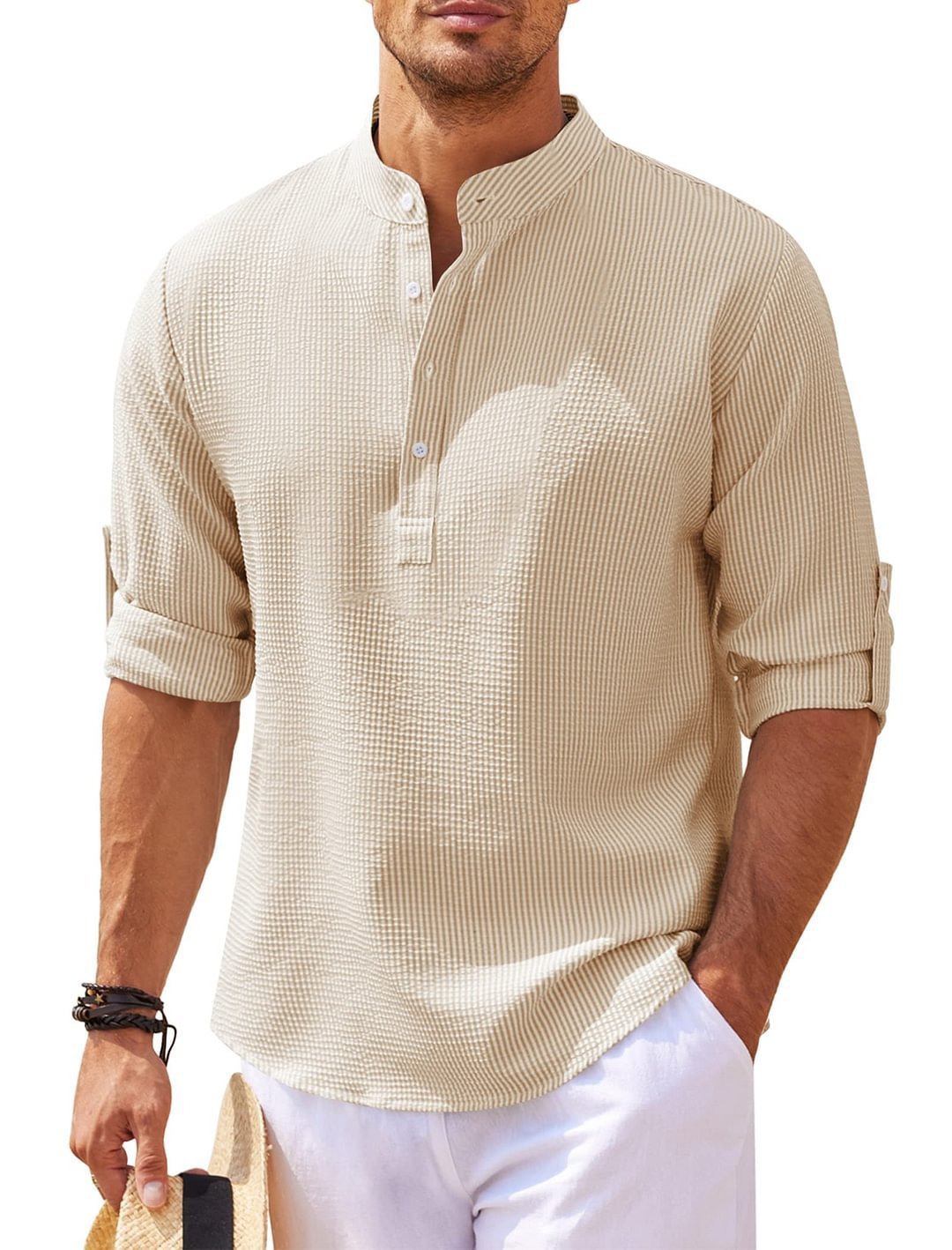 Mens Solid Collar Shirt