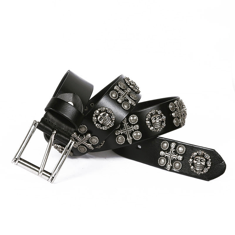 Womens Punk Skull Tooling Belt