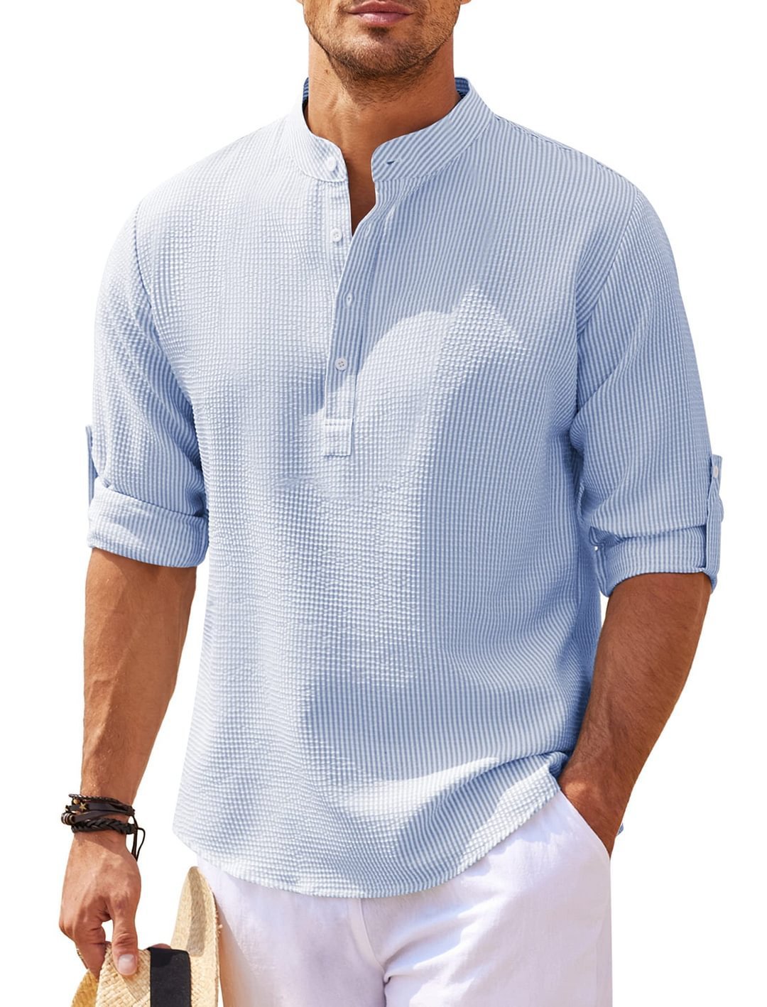 Mens Solid Collar Shirt