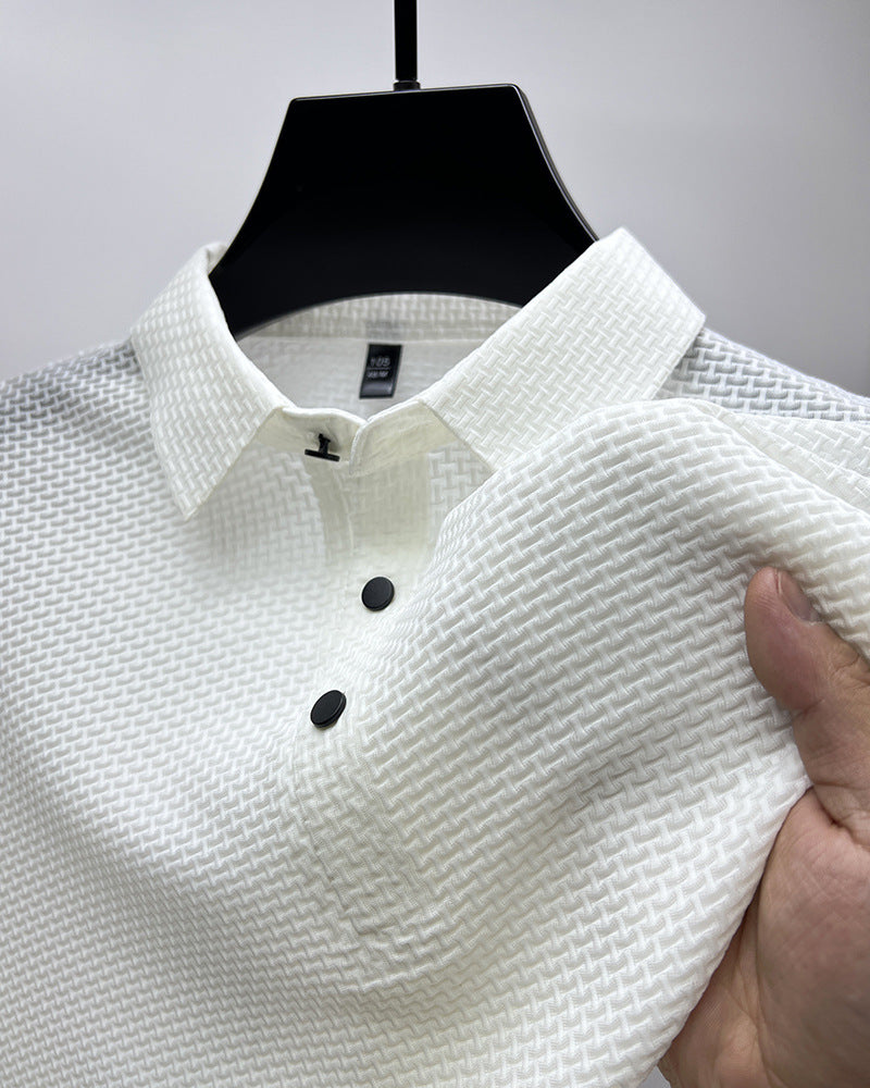 Mens Ice Silk Short Sleeve T-shirt