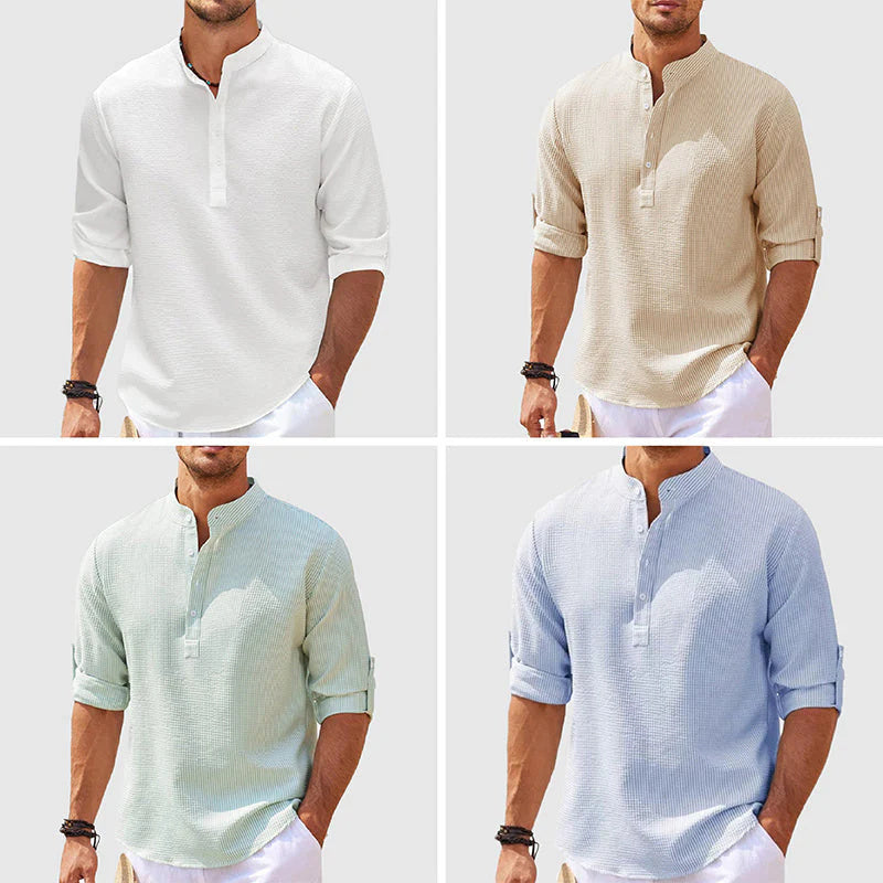 Mens Solid Collar Shirt