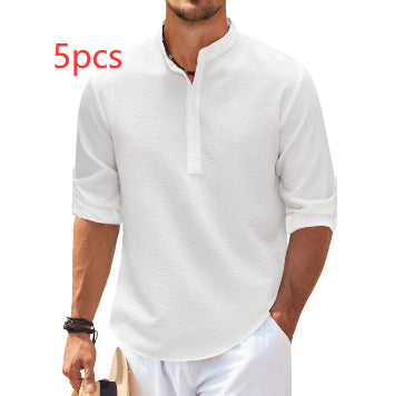 Mens Solid Collar Shirt