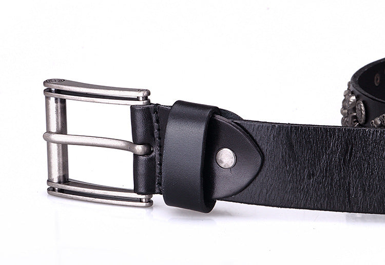 Womens Punk Skull Tooling Belt