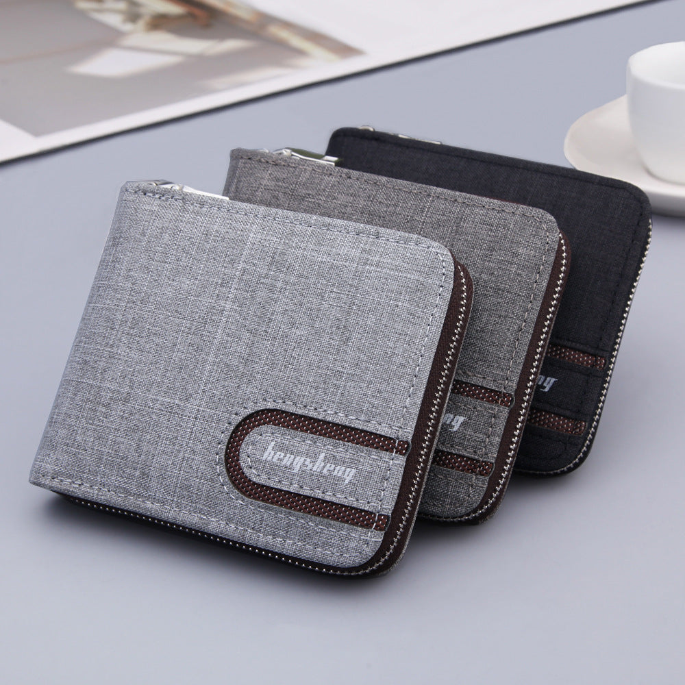 Mens Canvas Multifunctional Wallet