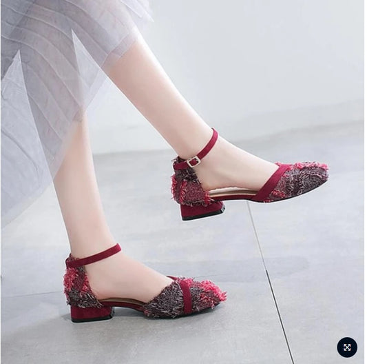 Womens Ankle Strap Dorsay Heels