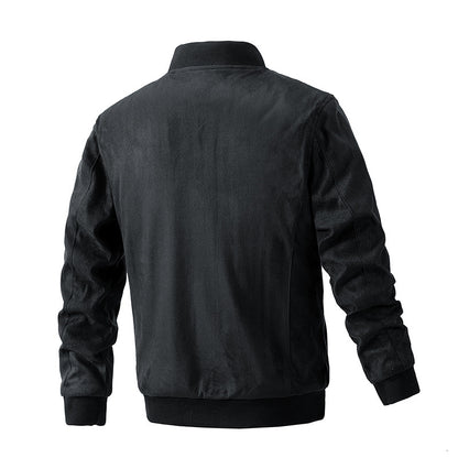 Men's Collar Double Zipper Jacket