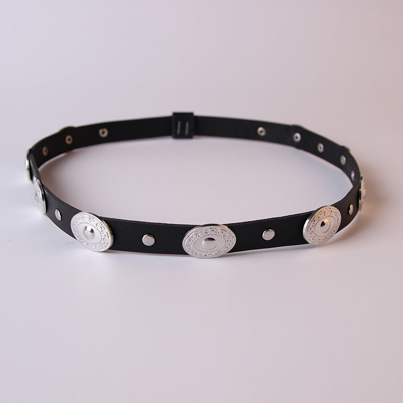 Fashion Personality Top Hat Button Belt