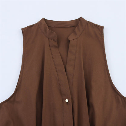 With Belt Midi Skirt Dress