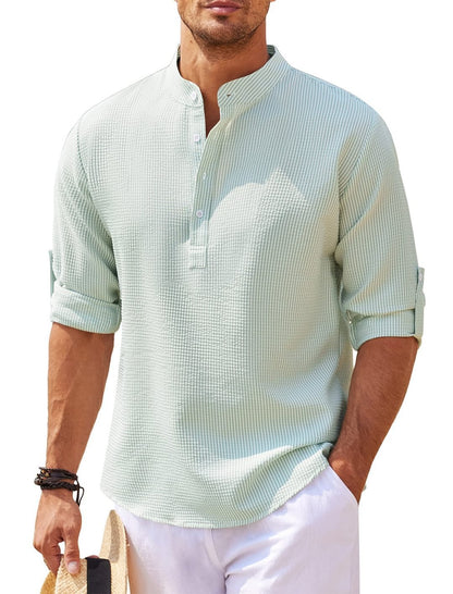Mens Solid Collar Shirt