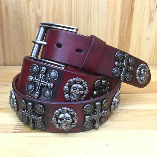 Womens Punk Skull Tooling Belt